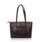 Women's Crocodile Embossed Tote Handbag, Spacious Structured Shoulder Bag with Top Handles, Stylish Carryall Purse for Office, Work, Shopping, Travel & Everyday Use - Image 2