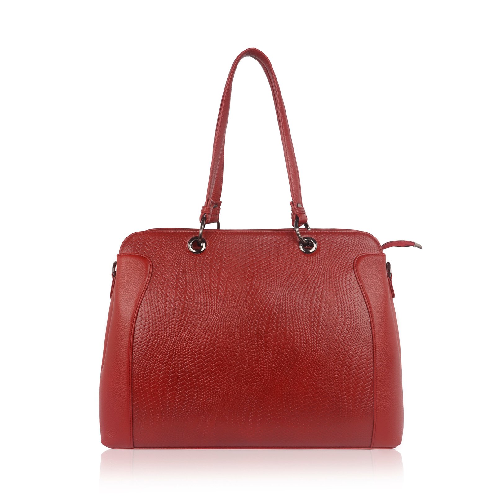 _MG_8818 Genuine Leather Satchel Bag for Women, Office & Travel Full-Grain Leather, 16x12x5 Inch, Adjustable Strap, Shoulder Carry, 3 Sections, Inner Pocket, 2-Year Warranty - Image 1
