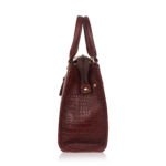 Genuine Crocodile Embossed Leather Satchel Tote Handbag for Women, Spacious Structured Shoulder Carryall Bag with Top Handles, Office, Work, Shopping & Travel, Size 13 x 10 x 5 Inch - Image 3