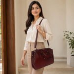 Genuine Crocodile Embossed Leather Satchel Tote Handbag for Women, Spacious Structured Shoulder Carryall Bag with Top Handles, Office, Work, Shopping & Travel, Size 13 x 10 x 5 Inch - Image 9