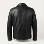 VELVORA Men's Leather Jacket, Classic Biker Style Zip-Up Jacket with Shirt Collar, Full Sleeve Casual Motorcycle Jacket for Everyday Wear, Outdoor Travel & Streetwear - Image 2